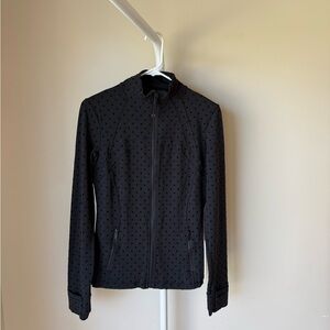Lululemon Define Jacket Nulu Flocked Polka Flock Black Size 8 NWT